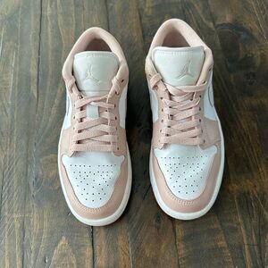 Women's Nike Pink and White Air Jordans